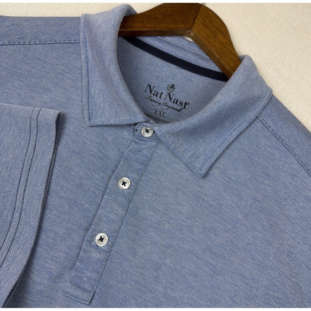 Nat Nast Luxury Originals Polo Shirt Mens XXL Blue Golf Resort Preppy Coastal
